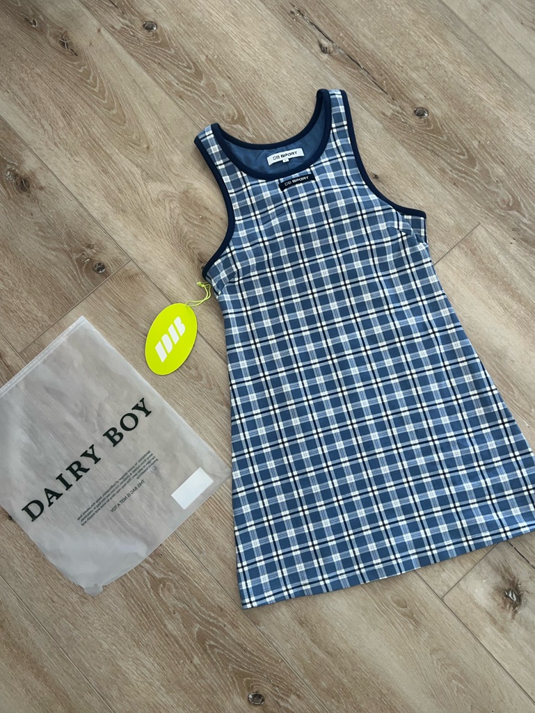 Nwt Dairy Boy Db Sport Court Tennis Dress In Greenwich Plaid — image 8 of 8